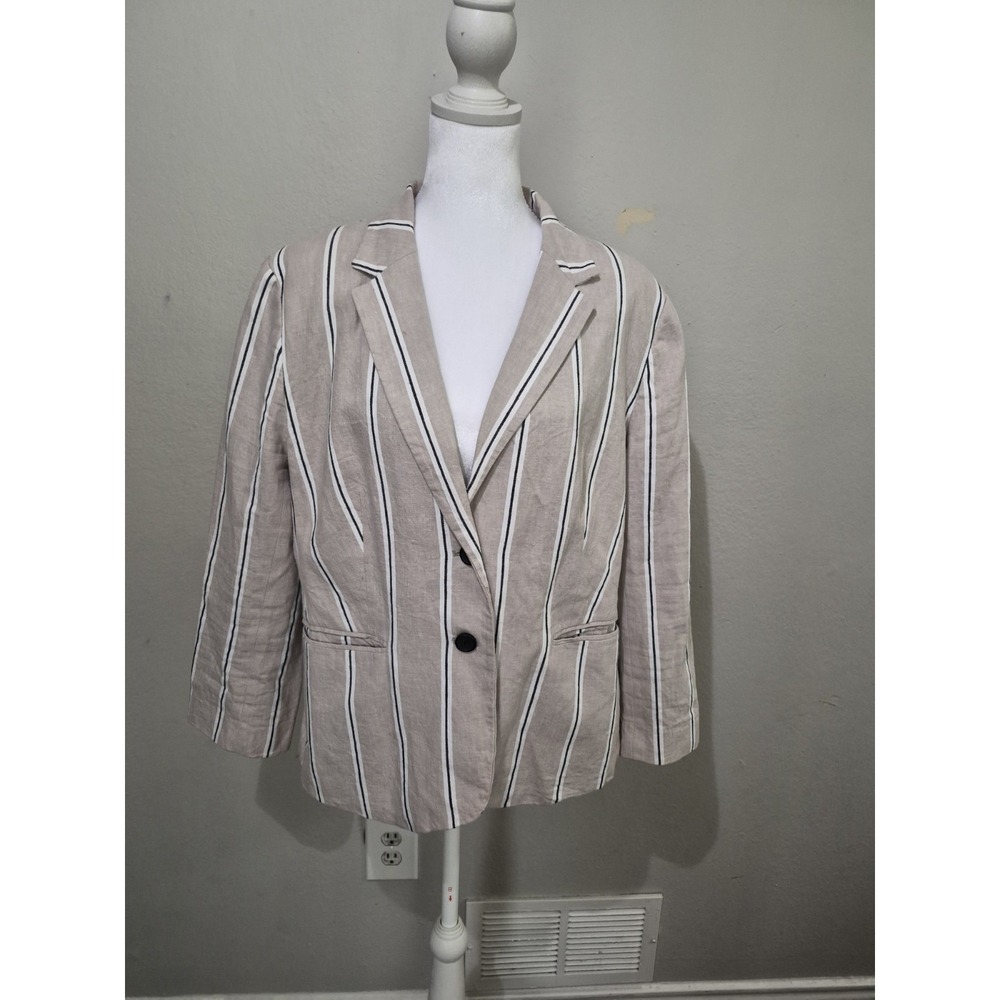 Banana Republic Blazer Jacket Coastal Business Preppy Academia Linen Blend 14